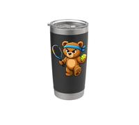 Teddy Bear - Fascia per capelli da giocatore di pickleball Bicchiere termico in acciaio inox doppia parete