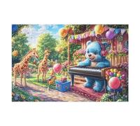 Teddy Bear Flower Garden Puzzle 1000 Pezzi Giochi Da Tavolo Per Serate Divertimento in Gruppo Rilassamento E Convivialità Regalo Per Amici 1000 PCS