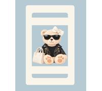 Teddy Bear Framed Notebook | The Nostalgia Edit - City Edition Blue Haze | College Ruled Journal | 8.5 x 11 | 120 Pages: Minimal framed teddy bear ... writing, organisation and creative thinking.