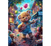 Teddy Bear in Flower Garden Puzzle 1000 Pezzi Per Amici E Famiglia in Serata Rompicapo Sfida Creativa Giochi Da Tavolo Relax E Intelligenza Regalo Natale 1000 PCS