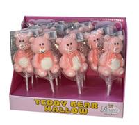 Teddy Bear Mallow Orsetti Rosa Marshmallow Gusto Fragola Nascita Bimba Espositore 36g x12