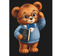 Teddy Bear Notebook Black 8,5 x 11 in: Cute Lined Notebook for School, Work, Journaling and Everyday Notes