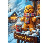 Teddy Bear with A Cacao Bar Sign Puzzle 500 Pezzi Colorato Rompicapo Science Fiction Magical Dream Sfida Impossibile Per Amanti Del Puzzle Adulti Rilassamento Pressione Ridotta Idea Regalo Per Lui 50