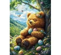 Teddy Bear with Easter Eggs Rompicapo 300 Pezzi Per Regalo Di Anniversario Cartone Rigido Per Coppie Mitos Fantástico Incastro Perfetto Per Serate in Casa Edizione Esclusiva Da Passatempo 300 PCS