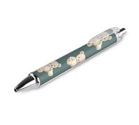 Teddy Bears - Penna a sfera retrattile con punta fine da 0,5 mm, con inchiostro gel per scrittura scorrevole, per ufficio, 1 pezzo