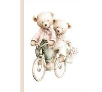 Teddy bears riding a bicycle: Work Notebook, Funny Office Gift for Women, Coworker, Boss, Secret Santa Gag Gift (Blank Lined Journal)