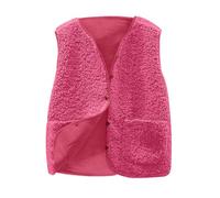 Teddy Fleece Jacket Gilet - Gilet Invernale Caldo da Donna Casual Senza Maniche Giacca Elegante Smanicato Cappotto Canottiere da Donna in Maglia Morbide con Tasche in Peluche Vest Senza Maniche
