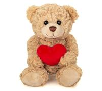 Teddy Hermann 91331 Orsacchiotto beige con cuore 20 cm, peluche