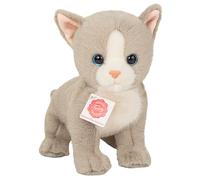 Teddy Hermann 91841 Gattino grigio 24 cm, peluche con contenuto di materiale riciclato ideale (materiale di riempimento)
