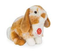 Teddy Hermann 93723 - Coniglio Ariete seduto, colore: Marrone chiaro/bianco, 20 cm, peluche con imbottitura riciclata