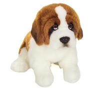 Teddy Hermann San Bernardo seduto, peluche, cane, peluche, marrone, bianco, 25 cm