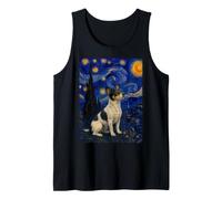 Teddy Roosevelt Terrier Cane Van Gogh Notte Stellata Canotta