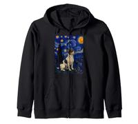 Teddy Roosevelt Terrier Cane Van Gogh Notte Stellata Felpa con Cappuccio