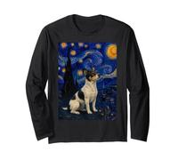 Teddy Roosevelt Terrier Cane Van Gogh Notte Stellata Maglia a Manica