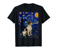 Teddy Roosevelt Terrier Cane Van Gogh Notte Stellata Maglietta