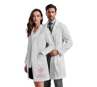 Teddy Uniforms Camice da Lavoro Professionale Bianco Unisex, Tessuto Resistente 200 GSM, Chiusura con Automatici, Multitasche, Ideale per Laboratorio Scientifico, Ospedale e Studenti Universitari