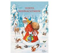 "Teddys Weihnachtsreise" nostalgischer Adventskalender mit 24 Blättern zum Abreißen