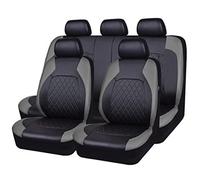 TEDE Coprisedili Auto Pelle per Volkswagen VW Tiguan (5N) 1.Gen 2009 2010 2011 2012 2013 2014 2015 2016,Compatibile con Airbag Laterale,Copri-Sedile Anteriori Posteriori,A/9pcs Set Grey