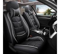 TEDE Set Coprisedili Auto per Audi Q3 8U 2011 2012 2013 2014 2015 2016 2017,Rimovibile Protezione Sedile Auto Pelle 5 Posti Copri Sedile Accessori Auto,A/Blackwhite-Nopillow