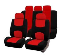 TEDE Set Coprisedili Auto per Maserati Ghibli 2014 2015 2016 2017 2018 4WD,Impermeabili Completo Copri Sedile Auto Antiscivolo Coprisedile,A/Red
