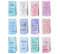 Tedeca 12pz Segnalibri Magnetici con Frase Motivazionalie Segnalibri Marmo Citazione Ispiratrici Regalo Laurea Amici Studenti Feste