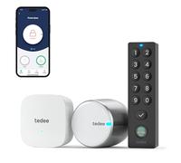 tedee GO2 Allu Serratura Smart con WiFi e tastierino biometrico per l'accesso remoto, Alexa Google Smart Home, Serratura intelligente con app e Bluetooth
