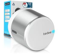 Tedee GO2 Alu - Serratura intelligente retrofit per porta, serratura digitale con blocco automatico e app, sicurezza Smart lock accesso senza chiave