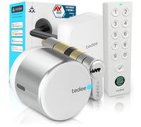 Tedee GO2 ALU Serratura Intelligente WiFi con Cilindro Exxo Smart, Bridge e Tastiera Keypad Pro, Serratura Elettronica con Impronta Digitale e Codice, Accesso Remoto, Compatibile con Alexa e Google