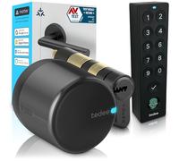 tedee GO2 Alu Serratura Smart con Impronta Digitale, Codice PIN e Cilindro Classe 6 Antieffrazione | Sblocco Automatico | Senza Cambio Cilindro | Compatibile con Matter, Alexa, Google, Apple