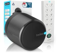 tedee GO2 Alu Serratura Smart Retrofit con Impronta Digitale e Codice PIN | Sblocco Automatico | Serratura Elettronica Senza Cambio Cilindro | Compatibile con Matter, Alexa, Google Home, Apple HomeKit