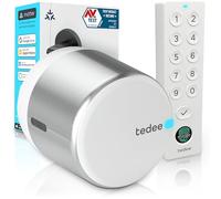 tedee GO2 Alu Serratura Smart Retrofit con Impronta Digitale e Codice PIN | Sblocco Automatico | Serratura Elettronica Senza Cambio Cilindro | Compatibile con Matter, Alexa, Google Home, Apple HomeKit