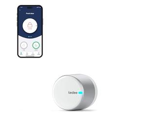 tedee GO2 Retrofit Smart Door Lock, Serratura Digitale con Blocco Automatico e App, Sicurezza Smart Lock Keyless Access