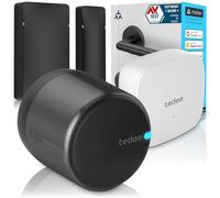 Tedee GO2 - Serratura intelligente in alluminio con WiFi, Bluetooth e sensore porta, accesso remoto e notifiche tramite app, blocco automatico senza chiave | Alexa, Google Home, Apple HomeKit