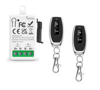 Tedeligo 433Mhz Interruttore Di Telecomando Senza Fili Radiocomando DC 6V 12V 24V AC 12V 24V 10A Relè Ricevitore E 2 Telecomando Trasmettitore Per Mini Motore DC Per Ventilatore Di Illuminazione