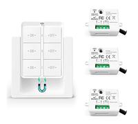 Tedeligo Interruttore Luce Senza Fili, Interruttore Luci Mobile 2200W Ricevitore a Relè Radio Telecomando Fino a 150 Metri ON OFF Switch Wireless per Lampade e Apparecchi Elettrici, No WiFi