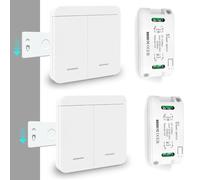 Tedeligo Kit interruttore luce wireless, relè interruttore mobile CA 220V 230V 240V Ricevitore RF Trasmettitore radio 433Mhz Gamma di controllo 100 metri per illuminazione
