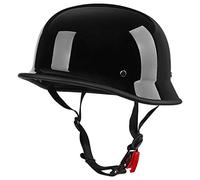 Tedesco Casco Mezzo ECE DOT Omologato, retrò Portatile Jet Casco Scodella Uomo Donna, Classico metà Aperto Faccia Casco, per Scooter Bici Cruiser Chopper Caschi da Moto (Color : B)