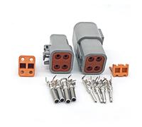Tedesco DTP 2 4. Pin Grigio maschio femminile impermeabile connettori elettrici connettori connettori DTP06-4S DTP04-4P. (Size : 4P)