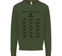 Tedesco Guerra Planes WWII Combattenti Aerei Bambini Felpa Maglione