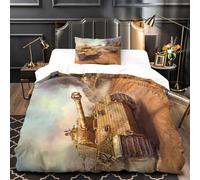 Tedesco Panther Carro Armato Copripiumino 3D Stampa Digitale Militare Set Copripiumino 2 Pezzi E Federe Microfibra Morbido Con Cerniera Set Di Biancheria Da Letto Per Bambini Single（135x200cm）