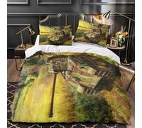 Tedesco Panther Carro Armato Set Copripiumino Copripiumino 3D Stampa Digitale Militare 2 Pezzi Con Cerniera E Federe Microfibra Morbido Set Di Biancheria Da Letto Per Bambini Single（140x200cm）
