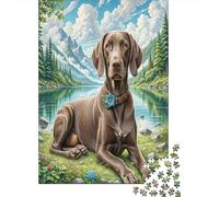 Tedesco puntatore capelli corti Set Di Puzzle Da 1000 Pezzi Per La Famiglia, Cartone Resistente Riciclato, Arredamento Interno, Svago Indoor, Gioco Di Sfida Mentale 38x26cm/1000pcs