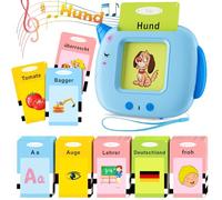Tedesco Standard, Educativi Flashcards Parlanti, Amico Vocabolo Gioco 2-6 Anni, 404 Parole Giocattoli Montessori Apprendimento, Prescolari Giochi Educativi, Regali Bambini 2,3,4,5,6 (Blu, DE)