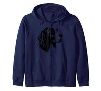 Tedesco Wirehaired Pointer Ritratto - Bold Silhouette Felpa con Cappuccio