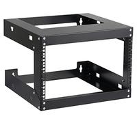 Tedgetal - Supporto da parete 6U, telaio aperto, 45,7 cm, per server e apparecchiature di rete, 45,7 cm, colore: nero