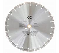 TEDIAM, Disco da taglio diamantato, per granito e pietra, 400 mm x 25,4 mm / 20 mm, segmentato, laser sinterizzato, altezza di segmento 10 mm, 5400 giri/min