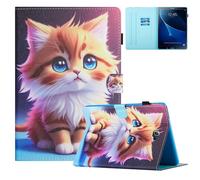 TEDTIKJT Cover per Honor Pad X8a 11" 2024 Tablet Custodia Pelle PU Flip Protezione Cover Honor Pad X8a con Portafoglio Supporto Funzione Cover Tablet Honor Pad X8a Custodia, Gatto Giallo