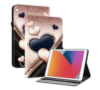 TEDTIKJT Cover per iPad 8th 10.2" 2020 Tablet House/per iPad 7th 10.2" 2019 Custodia in pelle PU Flip Support Protection, motivo dipinto custodia per ipadAir 2019 10.5 Coque,Amore