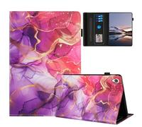 TEDTIKJT Cover per Lenovo Tab M10 HD 2nd Gen 10.1" 2020 TB-X306X Cover Custodia PU Pelle Flip Slot per Carte Supporto Protezione Funzione Dipinti Tablet,Marmo in polvere d'oro