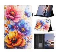 TEDTIKJT Cover per Samsung Galaxy Tab S11 11" 2025 Custodia Case X730 X736B PU Pelle Flip Cover con Supporto Funzione Protezione per Samsung Galaxy Tab S11 Tablet Custodia (Fiori Colorati)